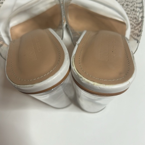 Cushionaire Clear Block Heel Sparkle Party Club 7 - Picture 3 of 5